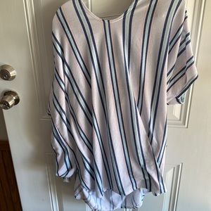 Hooded pool coverup by Time & Tru